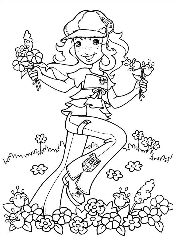 Plansa de colorat cu Holly Hobbie 18 10
